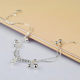 925 Silver Anklet Crown Pendant Foot Jewelry