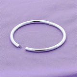 Women's 925 Sterling Silver Bangle Solid Female Charm Jewelry Party Gift