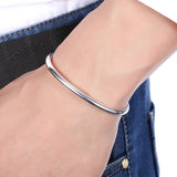 Women's 925 Sterling Silver Bangle Solid Female Charm Jewelry Party Gift