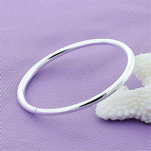 Women's 925 Sterling Silver Bangle Solid Female Charm Jewelry Party Gift