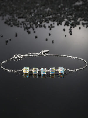 925 Silver Crystal Bracelet Brief Style