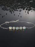 925 Silver Crystal Bracelet Brief Style