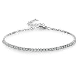 925 Silver Bracelet Roman Square Zircon Jewelry