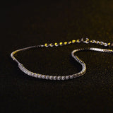 925 Silver Bracelet Roman Square Zircon Jewelry