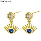 925 Silver Devil's Eye Stud Earrings