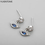 925 Silver Devil's Eye Stud Earrings