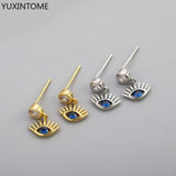 925 Silver Devil's Eye Stud Earrings