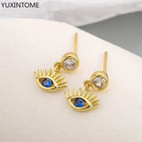 925 Silver Devil's Eye Stud Earrings