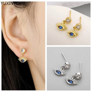925 Silver Devil's Eye Stud Earrings