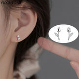 925 Silver Tulip Stud Earrings Romantic Wedding Jewelry