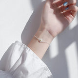 925 Sterling Silver Daisy Flower Silver Bracelet European American Jewelry