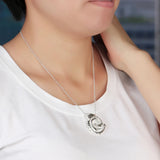 925 Silver Bead Chain Necklace 18-24'' Pendant Charm Jewelry Gift