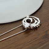 925 Silver Bead Chain Necklace 18-24'' Pendant Charm Jewelry Gift