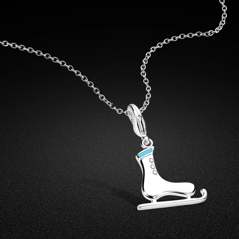 Women's Snow Boots Pendant Silver Necklace 925 Sterling Silver