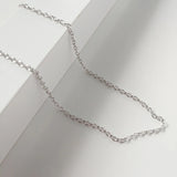 925 Silver Necklace Platinum Snake Bone Box Pattern Cross Collar Chain