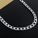 925 Silver Snake Necklace Unisex Chain Vintage Men Jewelry