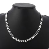 925 Silver Snake Necklace Unisex Chain Vintage Men Jewelry