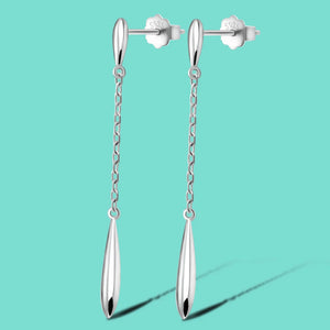 925 Silver Drip Dangle Earrings Elegant Design for Women