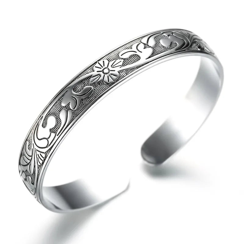 Vintage Thai Silver Adjustable Bracelet Gift Jewelry