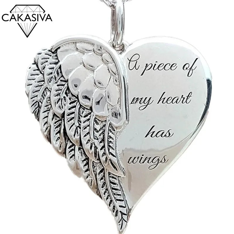 Women's 925 Thai Silver Necklace Pendant English Lettering Gift