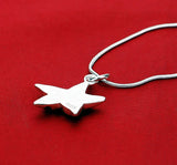 925 Silver Starfish Pendant Necklace Snake Chain Jewelry