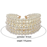 Pearl Necklace and Earing Set Wedding Jewelry