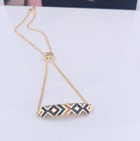 Adjustable Geometric Stripes Chain Bracelet