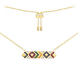 Adjustable Geometric Stripes Chain Bracelet