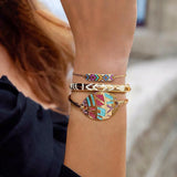 Adjustable Geometric Stripes Chain Bracelet