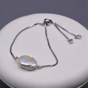 Women's Freshwater Pearl Baroque Bracelet Adjustable Unique Pearl Bracelet