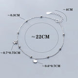 Ankle Chain Silver 925 Bracelet for Women Foot Jewelry Gift