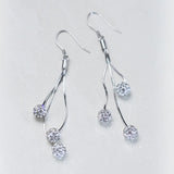 925 Sterling Silver Oval Circle Pendant Earrings