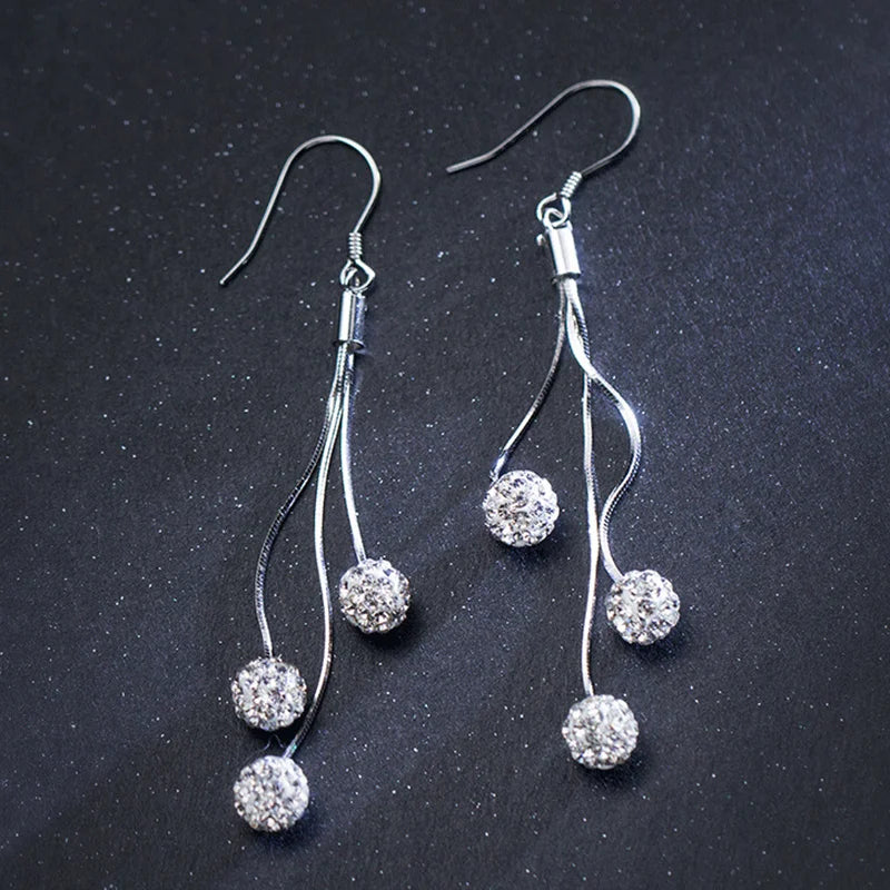 925 Sterling Silver Oval Circle Pendant Earrings