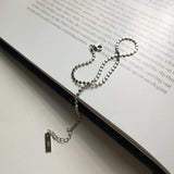 925 Sterling Silver Coin & Chain Geometric Anklet Bracelet Fine Jewelry