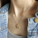 925 Sterling Silver Elephant Zoe Charm Pendant Necklace