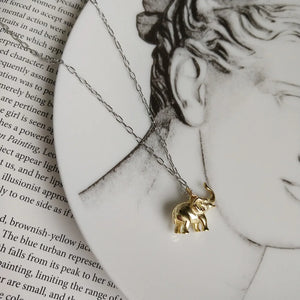 925 Sterling Silver Elephant Zoe Charm Pendant Necklace