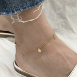 Women's 925 Sterling Silver Flat Disc Coin Geometric Anklet Bracelet