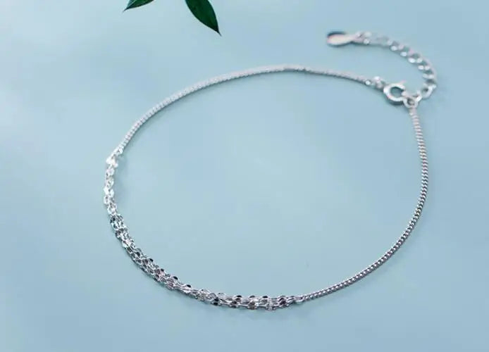 925 Silver Round Coin Anklet Bracelet Fine Jewelry