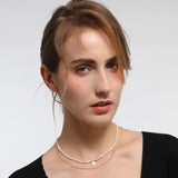 Baroque Eight Pointed Star Pendant Pearl Necklace