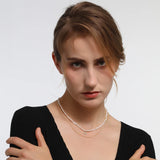 Baroque Eight Pointed Star Pendant Pearl Necklace