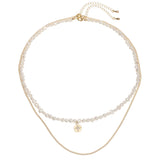 Baroque Eight Pointed Star Pendant Pearl Necklace