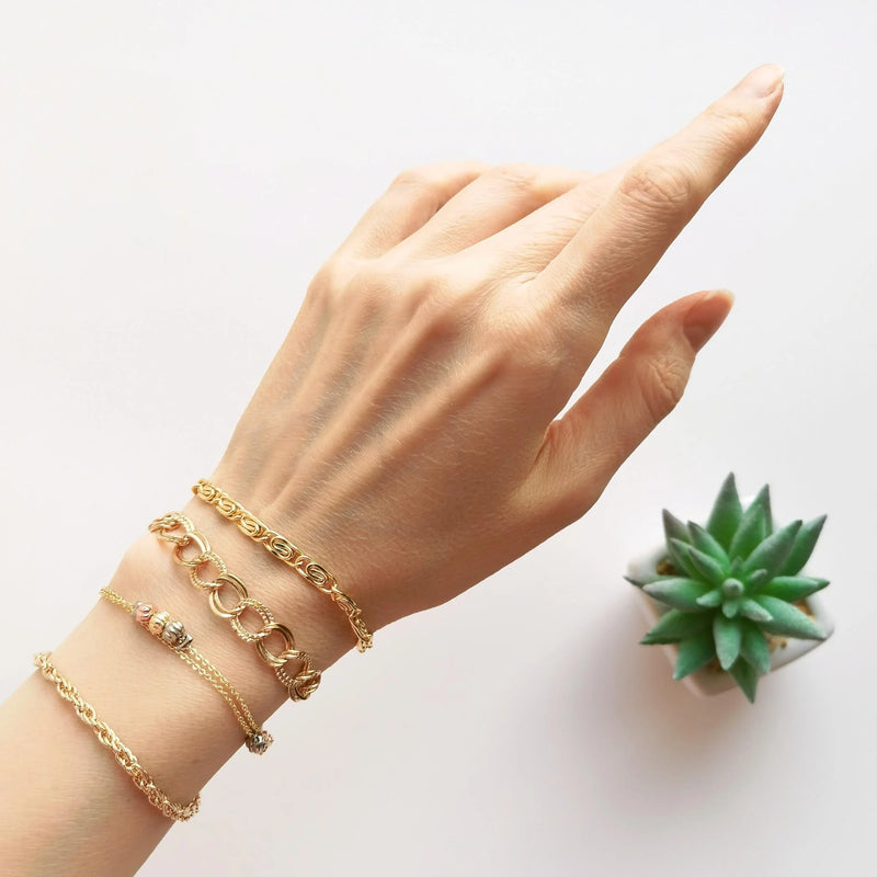 Women's Beaded 4 Pcs Bracelet Set Gift Jewelry Accessory