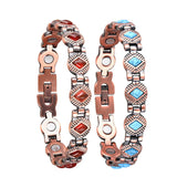 Copper Magnet Turquoise Agate Wristband Bracelets