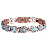 Copper Magnet Turquoise Agate Wristband Bracelets