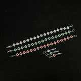 Geometric Zircon Silver Bracelet Fine Jewelry