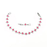 Geometric Zircon Silver Bracelet Fine Jewelry