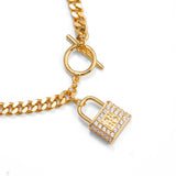 Women's Metal Bracelet Lightweight Lock Pendant Firm