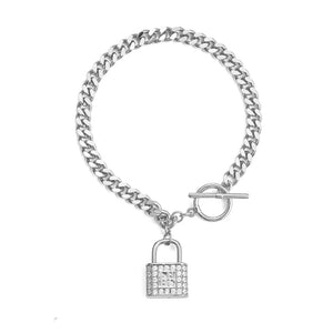 Women's Metal Bracelet Lightweight Lock Pendant Firm