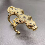 Tiger Spot Shape Plated Large Women's Bracelet Gift
