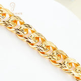 Customizable Gold-Plated Cuban Chain Bracelet for Men and Women